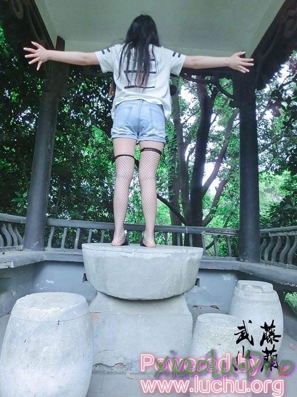 @武藤幽阑 - 性感渔网黑丝公园露出图包13P