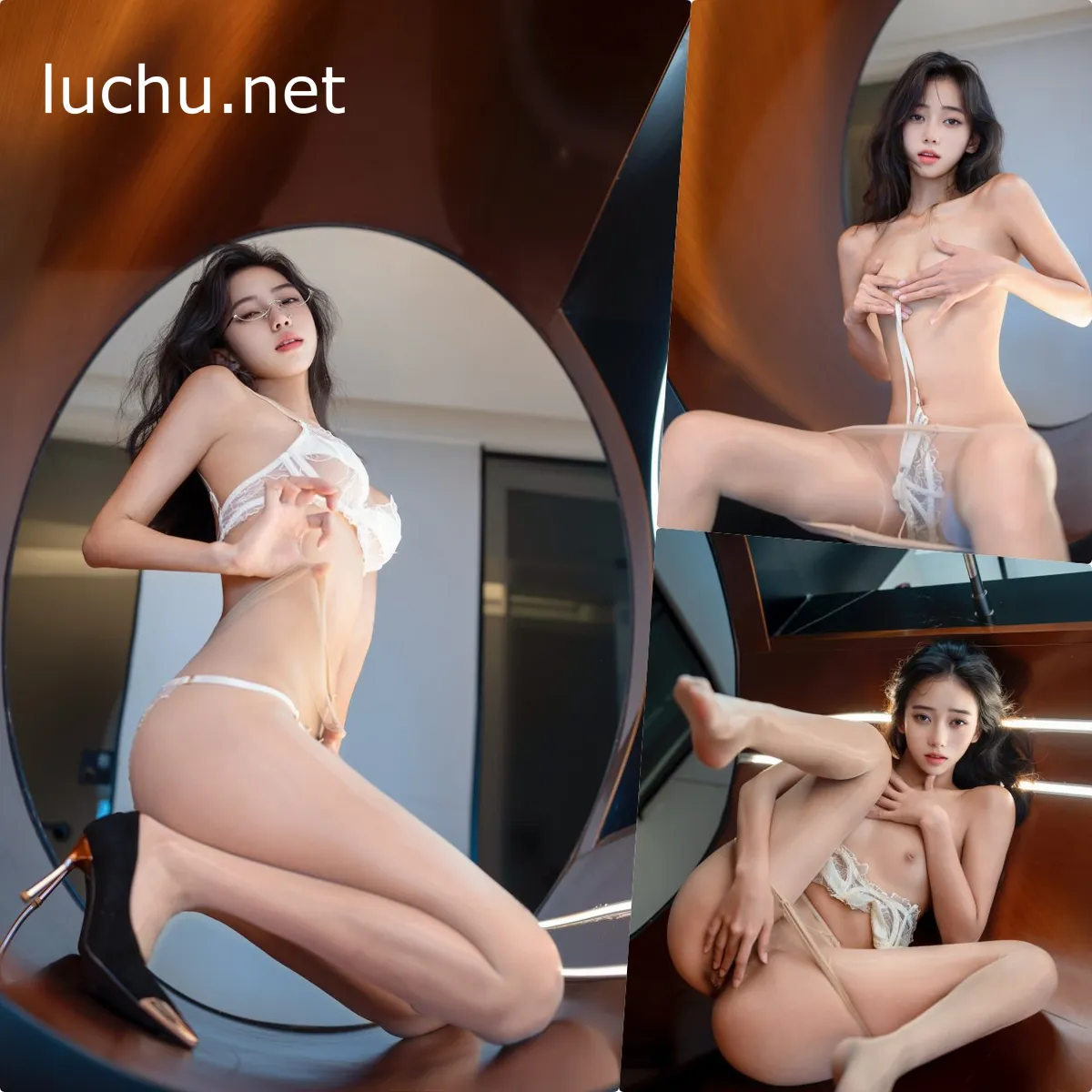 秀人@时安安 内购无水印 性感白趣内衣[90P/740M]