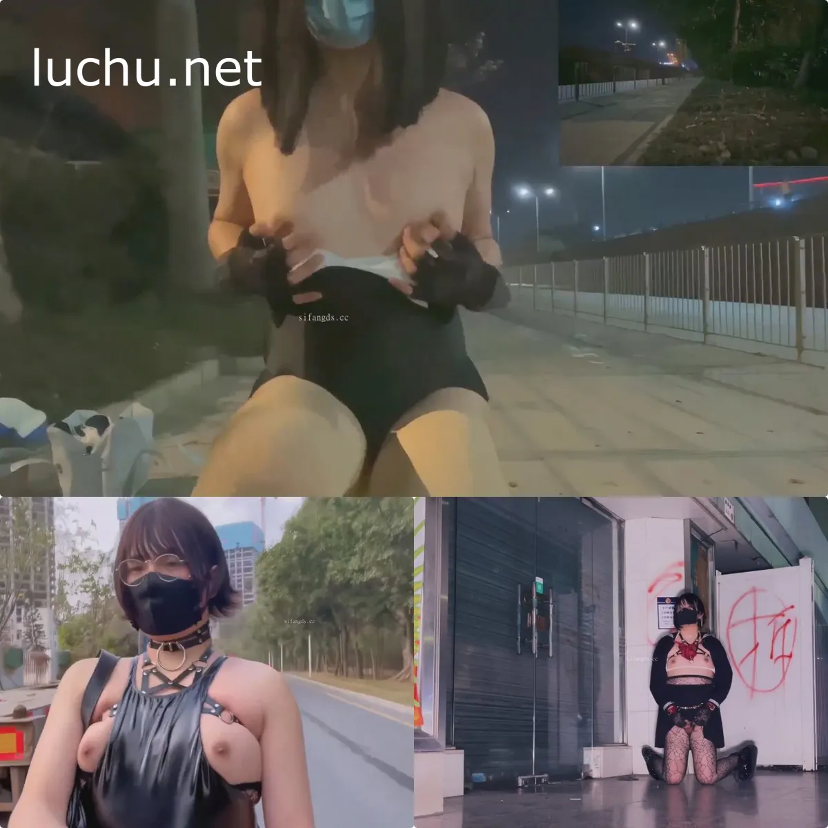 伪娘TS 青芒 户外露出羞耻服装跪地爬行 39V (2.43GB)