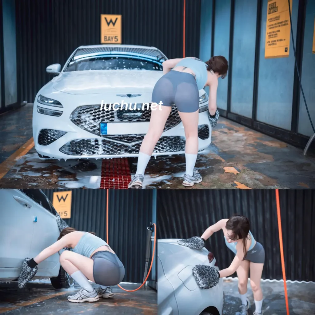 韩国模特Son Ye Eun (손예은) Wash My Car 户外洗车摄影图包 (108MB)